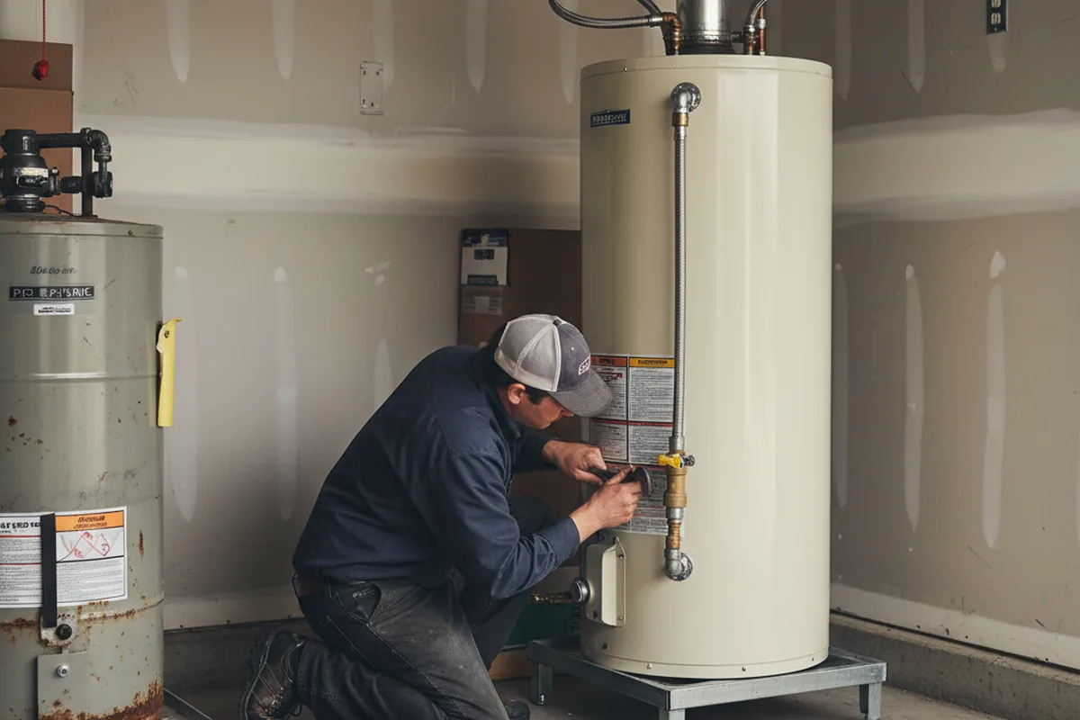 Water heater and shutoff valve replacement in Price